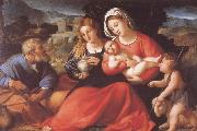 Palma Vecchio The Holy Family with Mary Magdalene and the Infant Saint John china oil painting reproduction